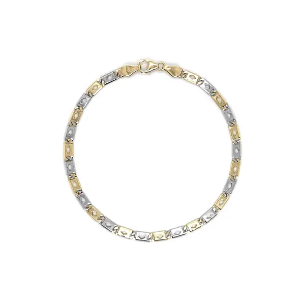 Vòng tay kết hợp vàng