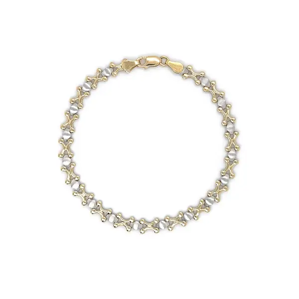 Vòng tay kết hợp vàng