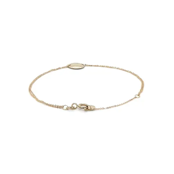 Vòng tay vàng với mặt tròn