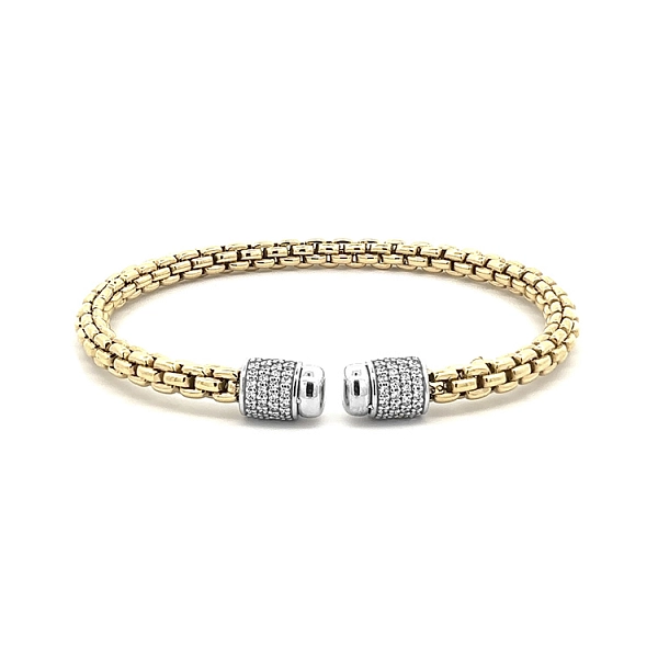 Vòng tay vàng cố định đính đá zircon