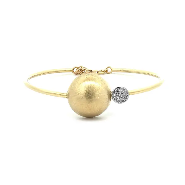 Vòng tay nữ bằng vàng đính đá zircon