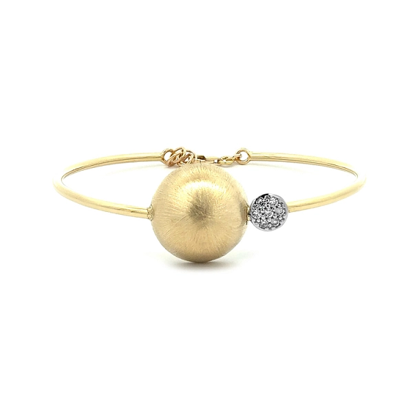 Vòng tay nữ bằng vàng đính đá zircon
