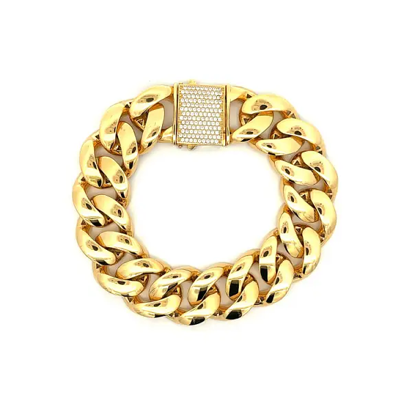 Vòng tay vàng hình con lười với đá zircon