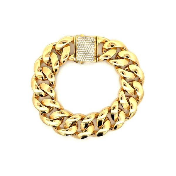 Vòng tay vàng hình con lười với đá zircon