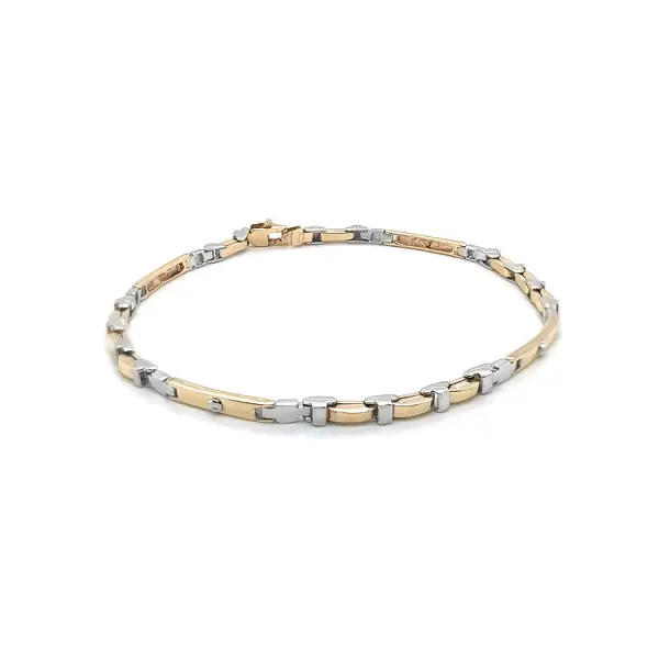 Vòng tay kết hợp vàng