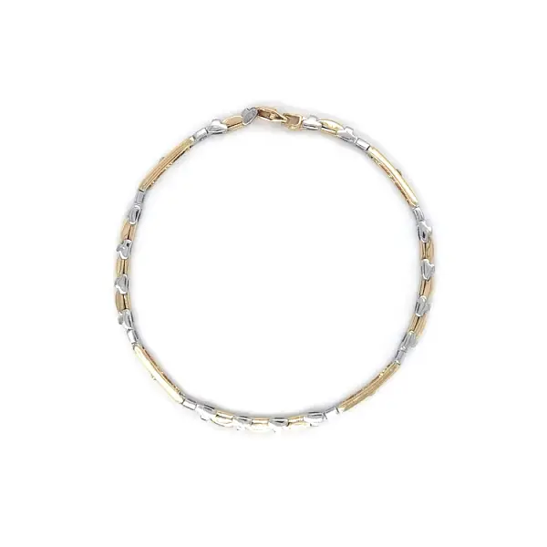 Vòng tay kết hợp vàng