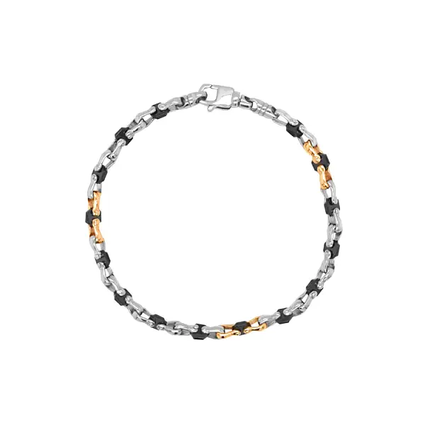 Vòng tay nam bằng vàng kết hợp với gốm sứ