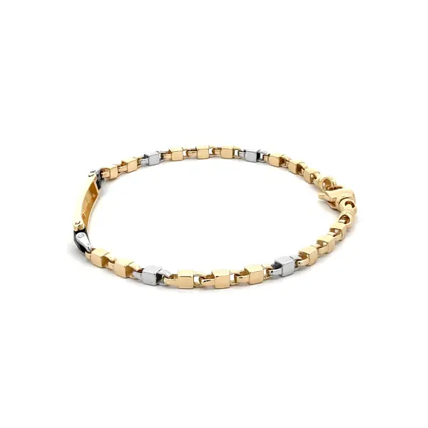 Vòng tay có tấm đính bằng vàng kết hợp