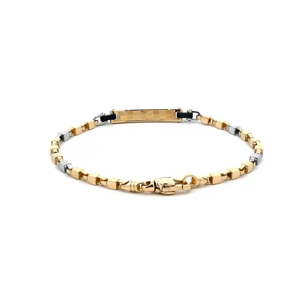 Vòng tay có tấm đính bằng vàng kết hợp