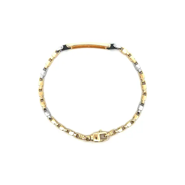 Vòng tay có tấm đính bằng vàng kết hợp