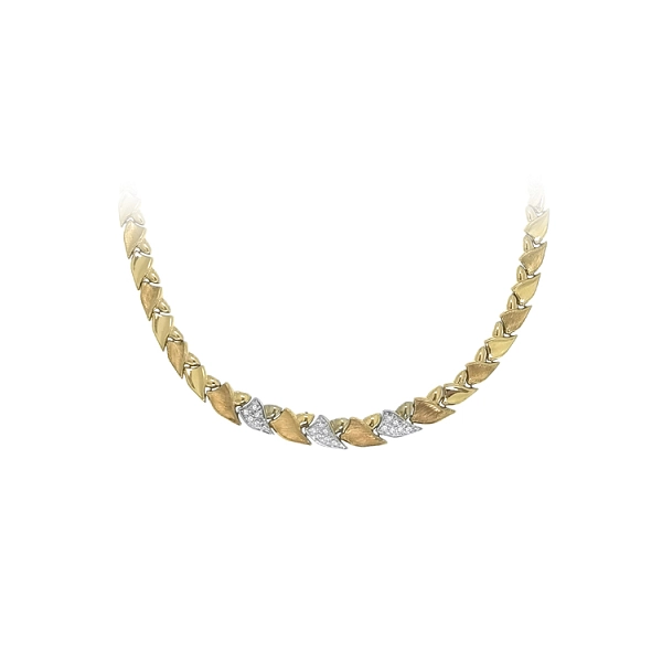 Vòng cổ nữ bằng vàng đính đá zircon