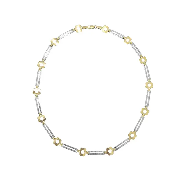 Vòng cổ nữ bằng vàng kết hợp