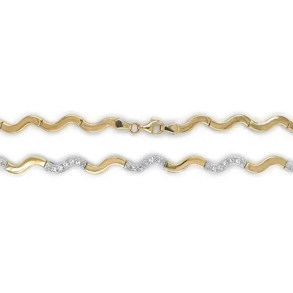 Vòng cổ nữ bằng vàng kết hợp