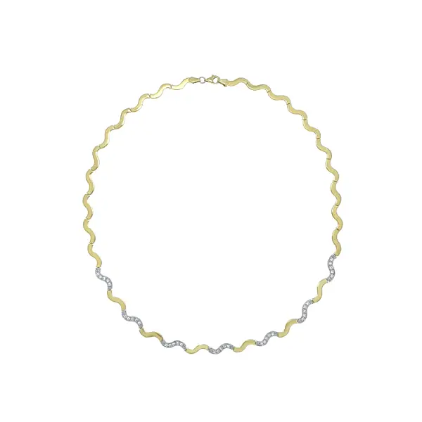 Vòng cổ nữ bằng vàng kết hợp