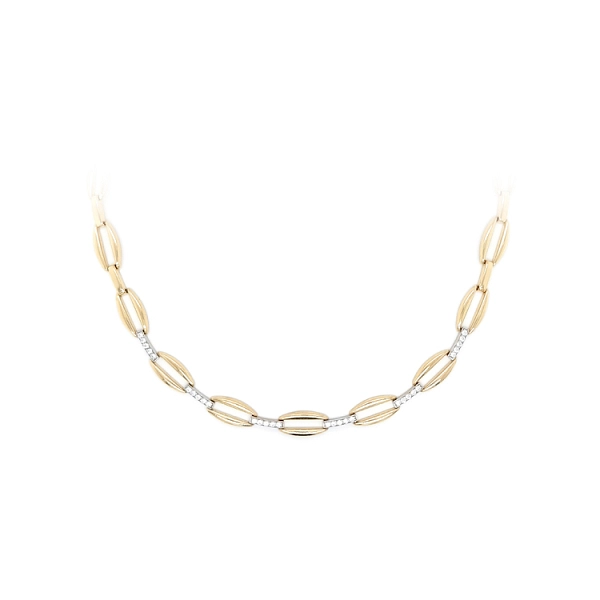 Vòng cổ nữ bằng vàng đính đá zircon