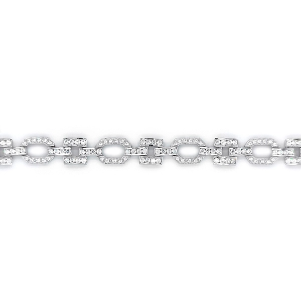 Vòng cổ vàng trắng cho nữ đính đá zircon