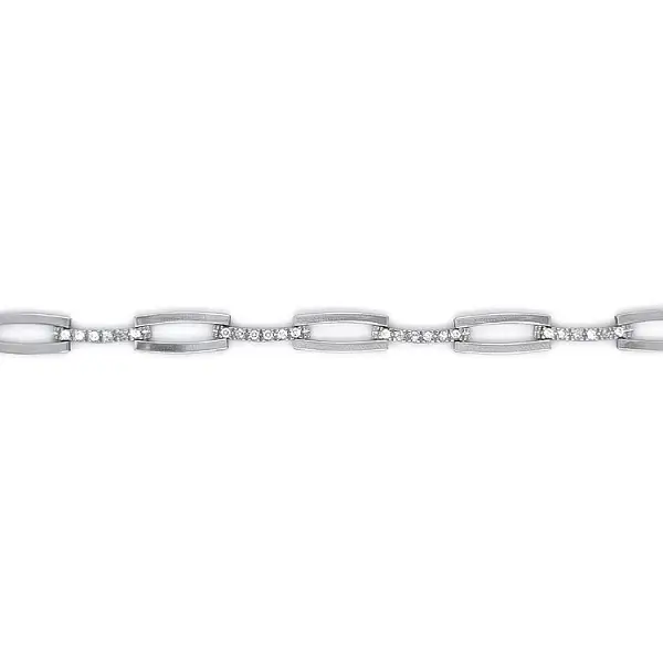 Vòng cổ vàng trắng cho nữ đính đá zircon