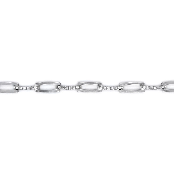 Vòng cổ vàng trắng cho nữ đính đá zircon