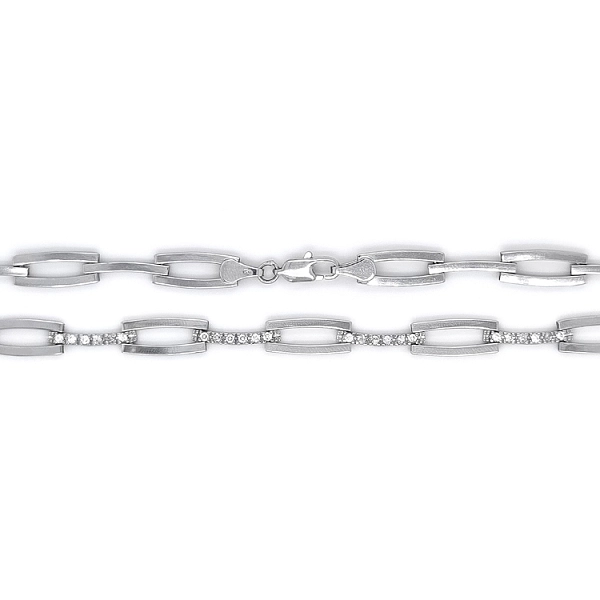 Vòng cổ vàng trắng cho nữ đính đá zircon