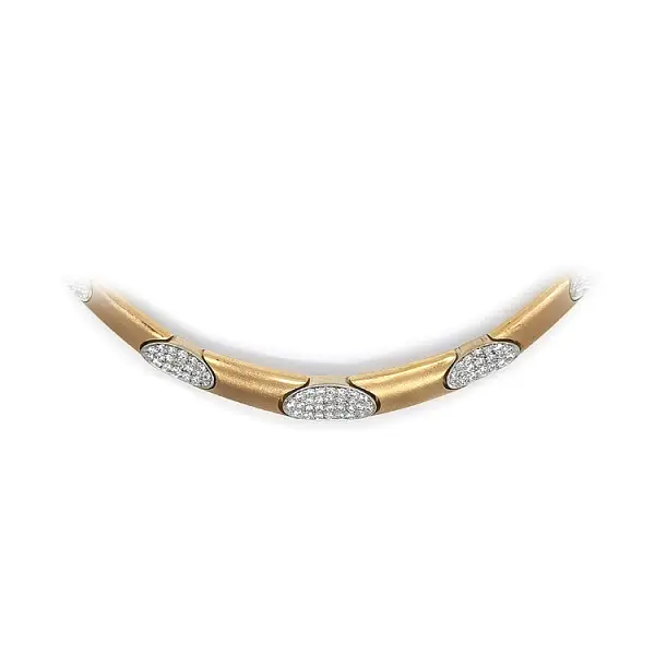 Vòng cổ nữ bằng vàng đính đá zircon