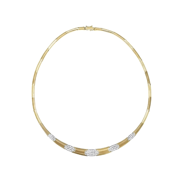 Vòng cổ nữ bằng vàng đính đá zircon