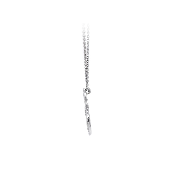 Vòng cổ với đá zircon trắng và vàng trắng