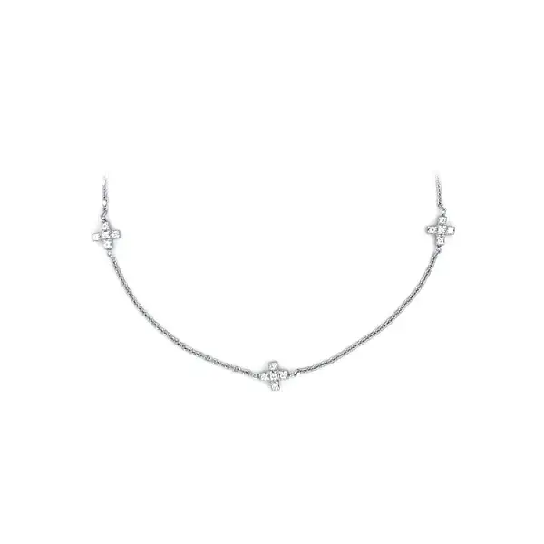 Vòng cổ thánh giá bằng vàng trắng cho nữ