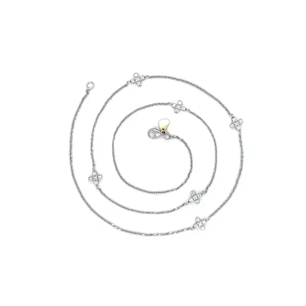 Vòng cổ thánh giá bằng vàng trắng cho nữ