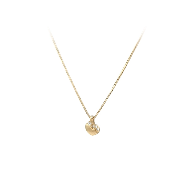Trái tim vàng với đá zircon
