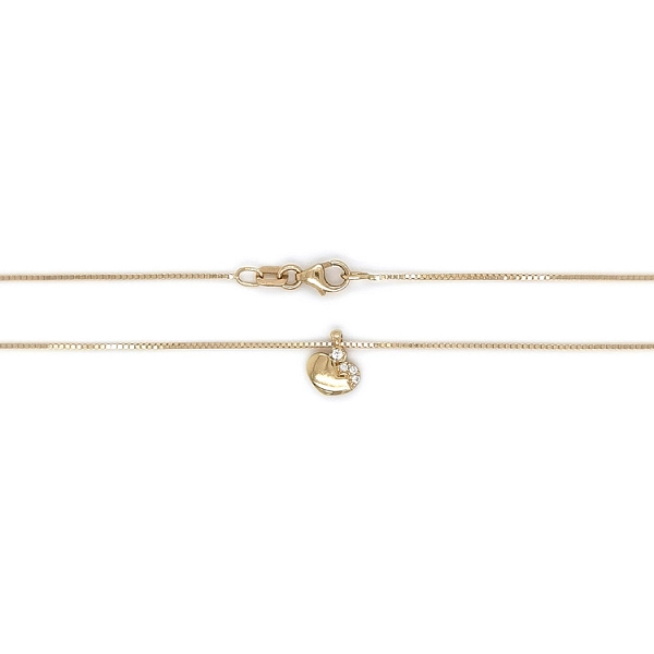 Trái tim vàng với đá zircon