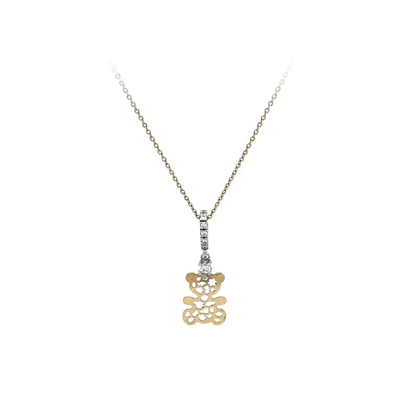 Vòng cổ vàng hình gấu Teddy từ vàng kết hợp