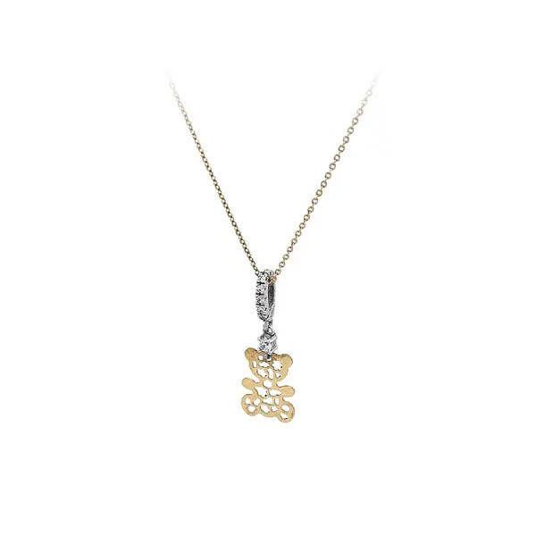 Vòng cổ vàng hình gấu Teddy từ vàng kết hợp