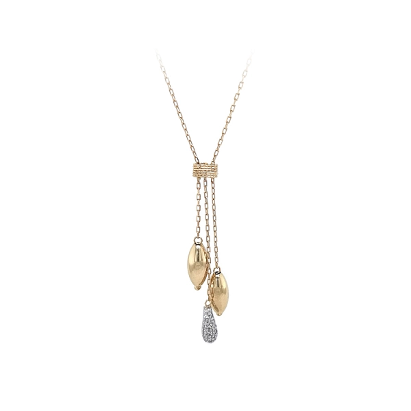 Vòng cổ đính đá zirconia bằng vàng
