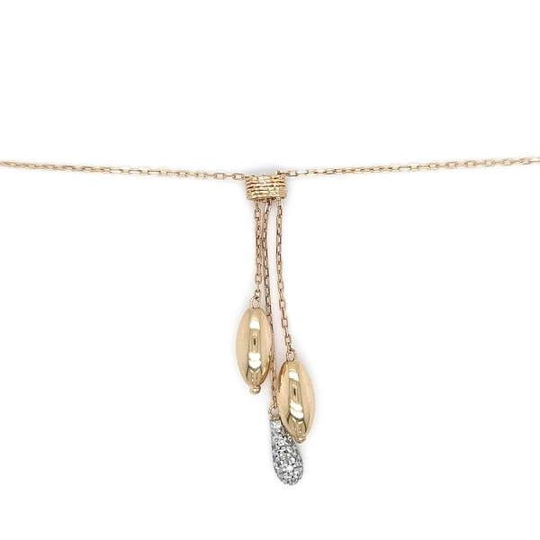 Vòng cổ đính đá zirconia bằng vàng