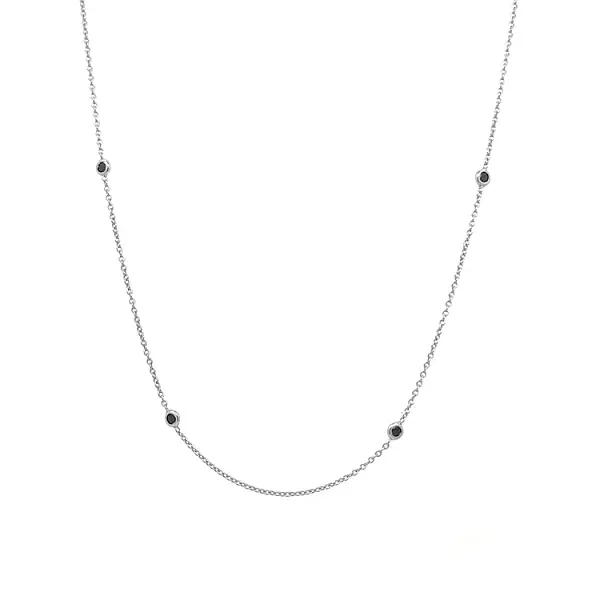 Dây chuyền vàng đính đá đen