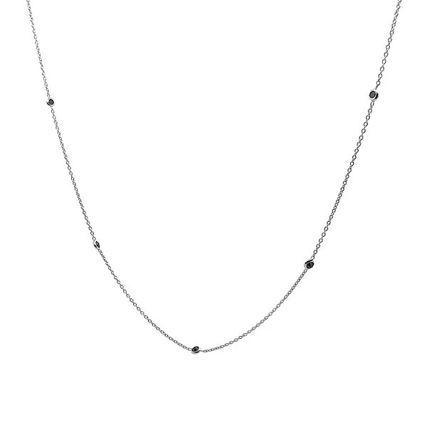 Dây chuyền vàng đính đá đen