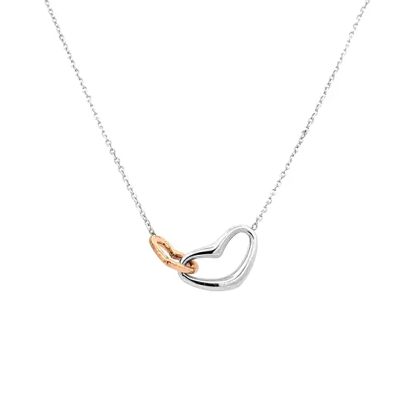 Vòng cổ vàng hình trái tim liên kết