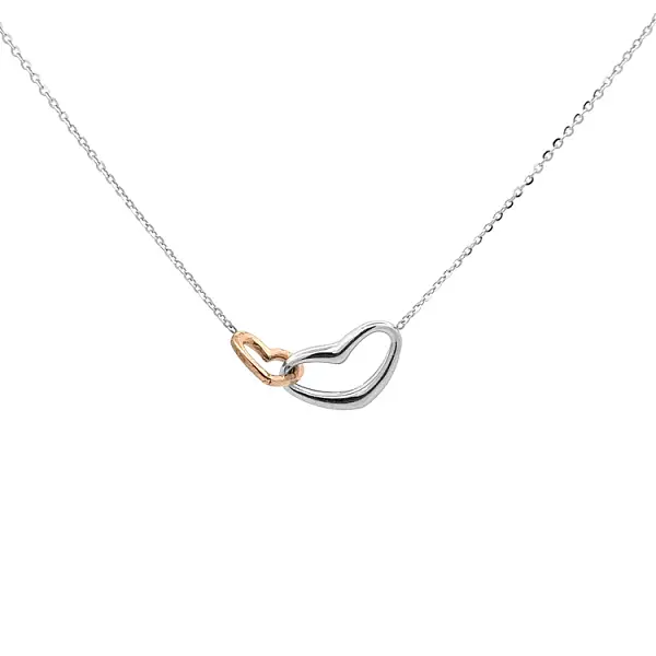 Vòng cổ vàng hình trái tim liên kết