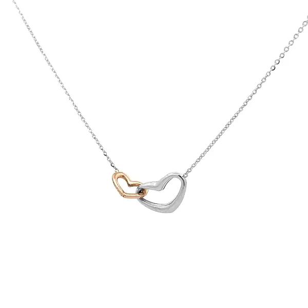 Vòng cổ vàng hình trái tim liên kết