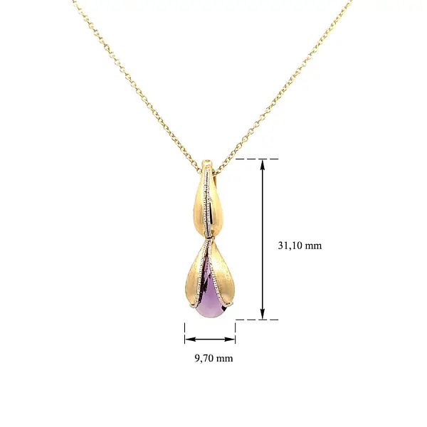 Vòng cổ vàng có đá tím