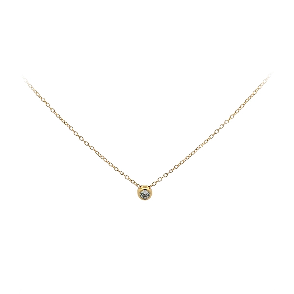 Vòng cổ kim cương vàng với đá zircon