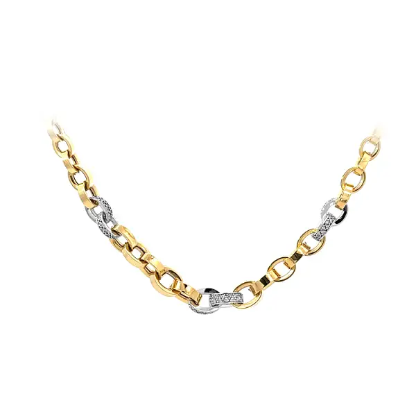 Vòng cổ đính đá zircon trong vàng