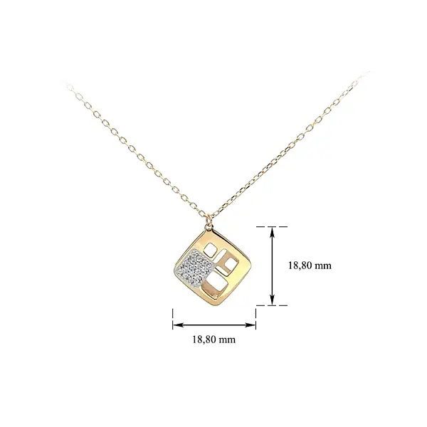 Vòng cổ vàng đính đá zircon