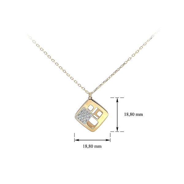 Vòng cổ vàng đính đá zircon