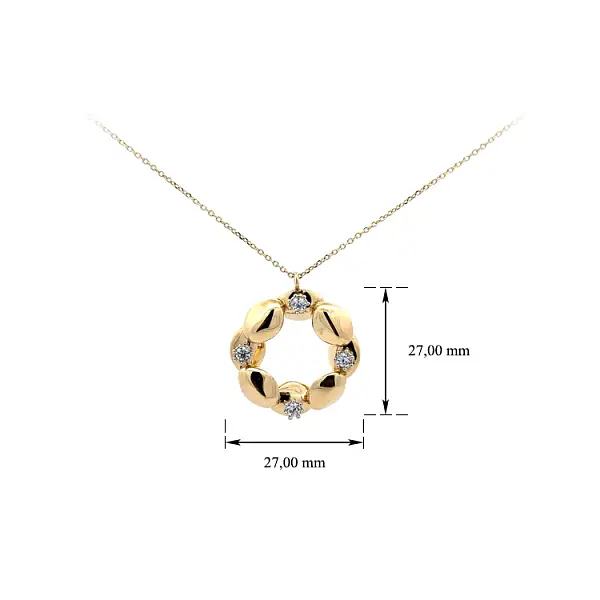 Vòng cổ vàng đính đá zircon