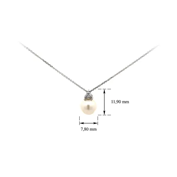 Vòng cổ với ngọc trai trắng vàng