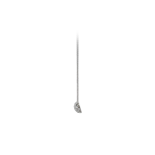 Vòng cổ với đá zircon trắng và vàng trắng