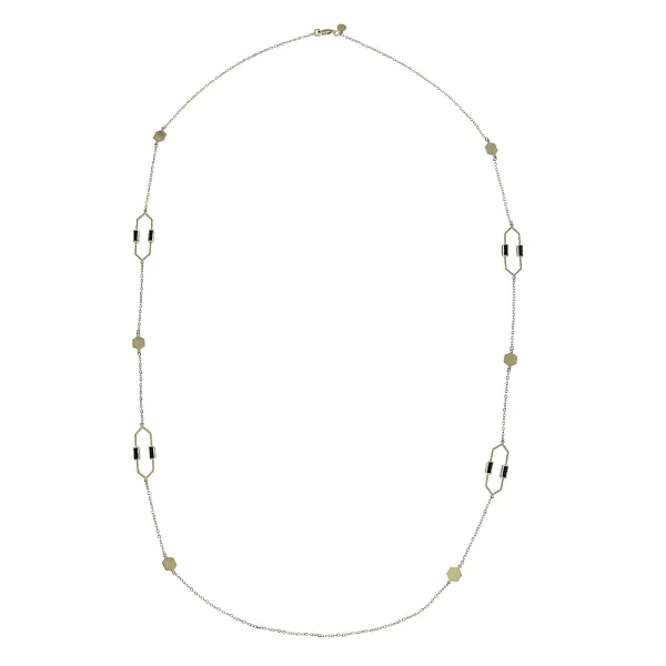 Vòng cổ vàng với men sứ