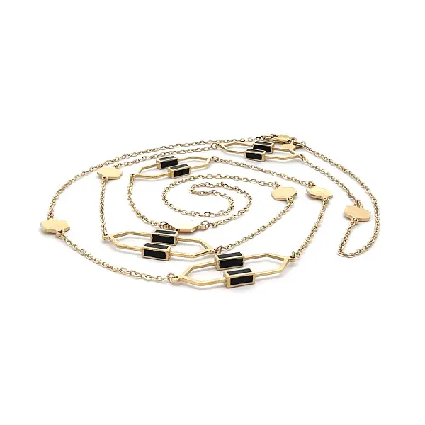 Vòng cổ vàng với men sứ