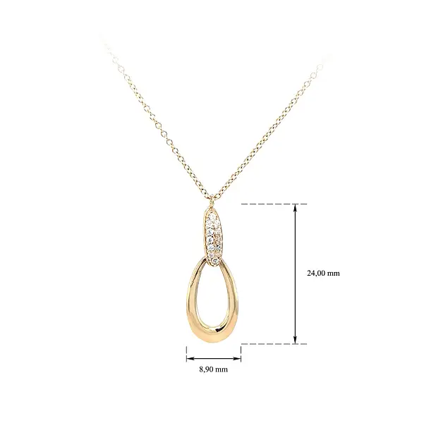 Vòng cổ vàng đính đá zircon